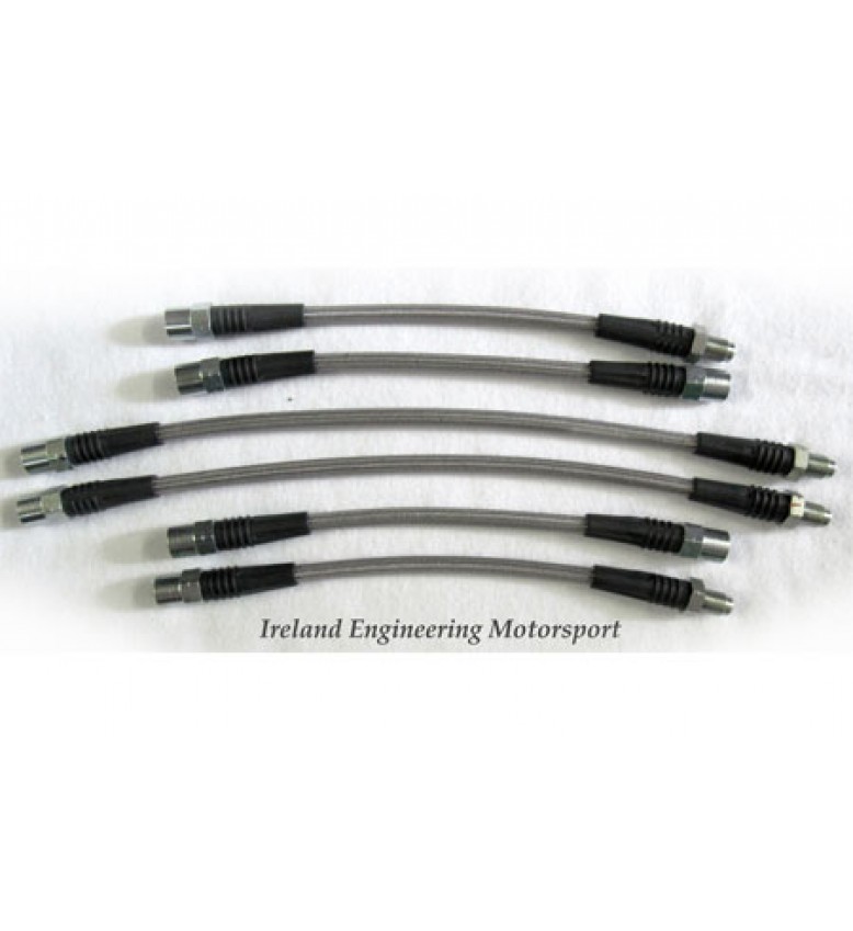 Stainless Steel Braided Brake Hoses - E30