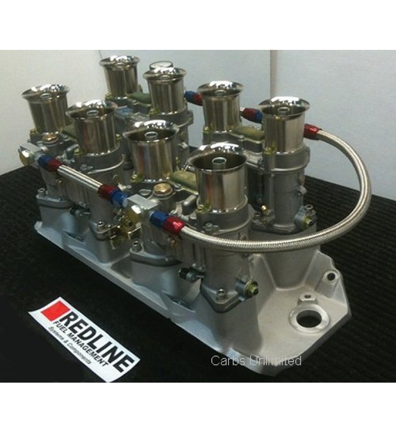 BBC Quad IDA Kit. Oval or Rectangular Port With SS Lines.