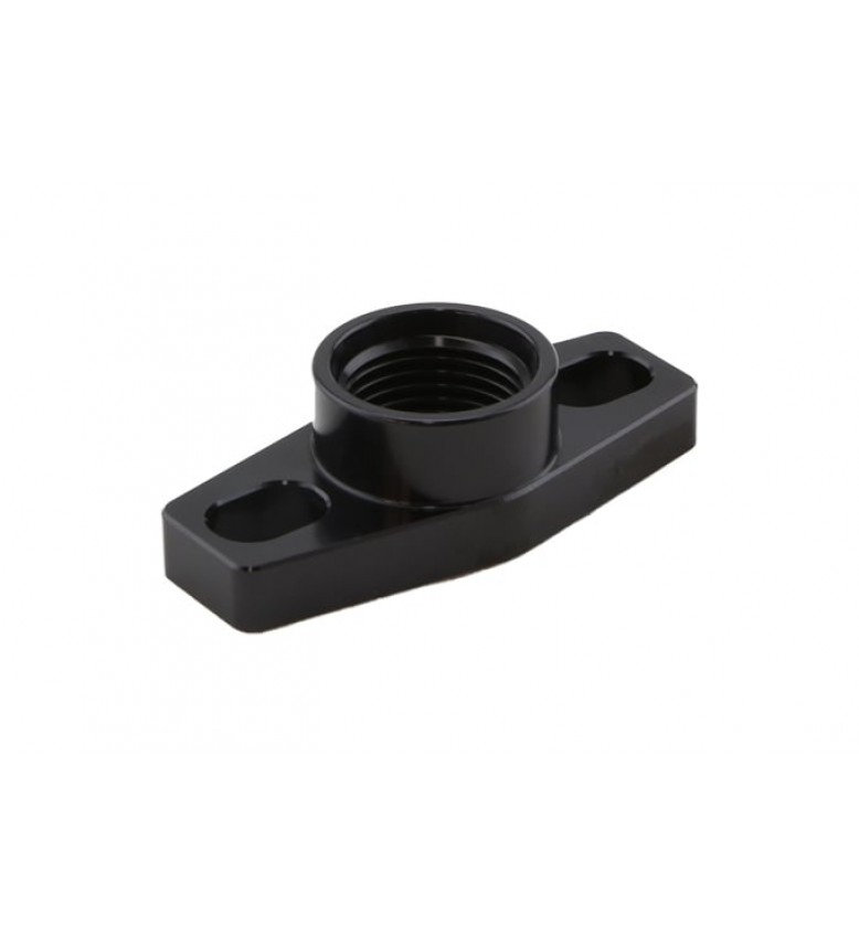 Billet AN-8 orb Turbo Drain adapter with Silicon O-ring. 38 - 44mm slotted hole center - small frame universal fit.