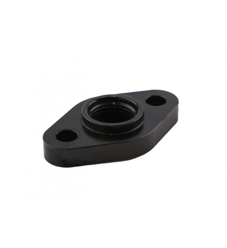 Billet AN-10 orb Turbo Drain adapter with Silicon O-ring.  52.4mm Mounting Holes - Large frame universal fit.