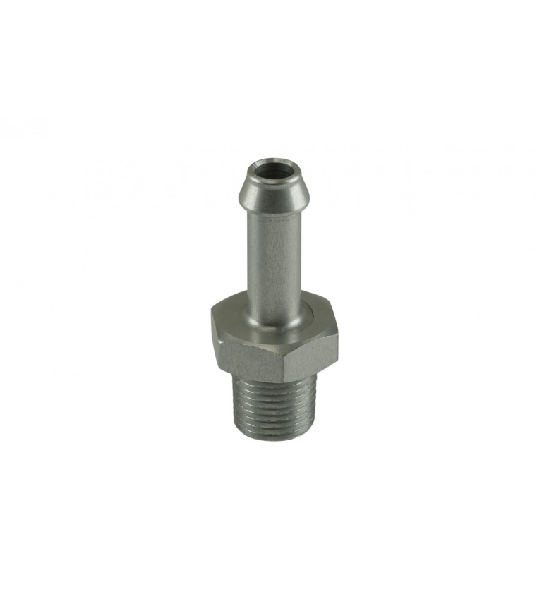 Clear, 6mm / 1/4" Hose End to 1/8 NPT Male Straight