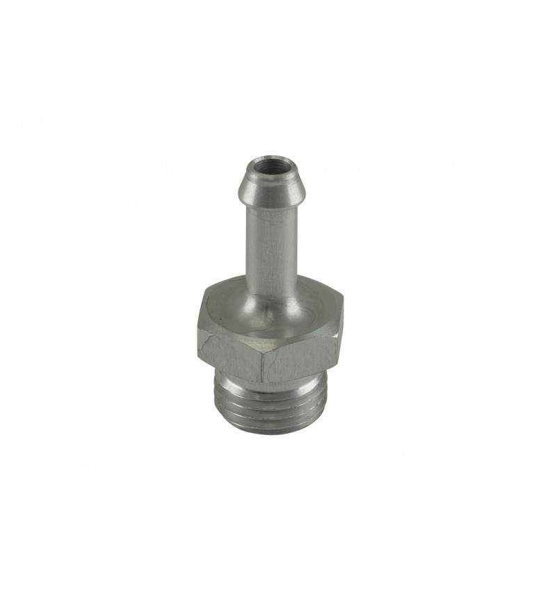 Clear, 6mm / 1/4" Hose End to -6 AN ORB Male Straight