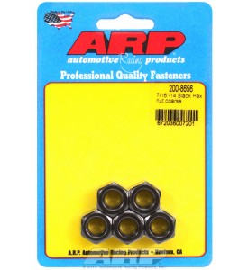 ARP Hardware - 7/16-14 black coarse hex nut kit