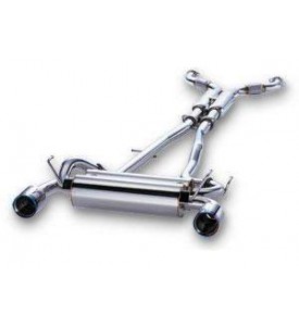 [Nissan 350z(2003-2006)] HKS Hi-Power Exhaust Hi-Power Exhaust; Full Dual Polished SUS304 Stainless Steel Piping w/Dual Titanium Tips (Adjustable Length); Includes H Pipe