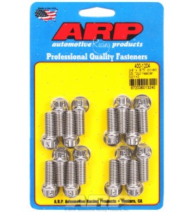 ARP Hardware - 3/8 x .875 drilled SS 12pt header bolt kit