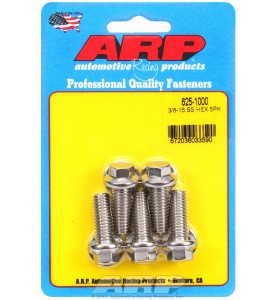 ARP Hardware - 3/8-16 x 1.000 hex 7/16 wrenching SS bolts