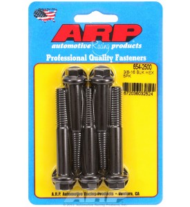 ARP Hardware - 3/8-16 x 2.500 hex 7/16 wrenching black oxide bolts