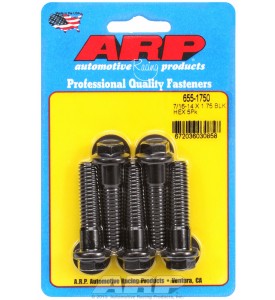 ARP Hardware - 7/16-14 X 1.750 hex 1/2 wrenching black oxide bolts