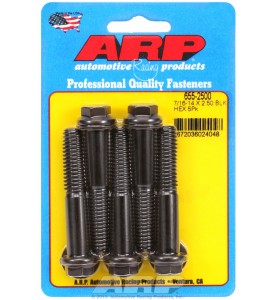ARP Hardware - 7/16-14 X 2.500 hex 1/2 wrenching black oxide bolts