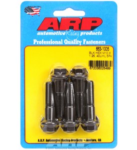 ARP Hardware - M10 x 1.25 x 40 hex black oxide bolts