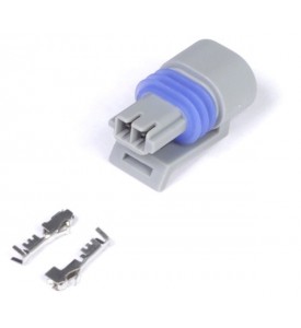 Plug and Pins Only - Delphi 2 Pin GM style Air temp Connector (Grey) suits