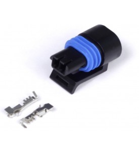 Plug and Pins Only - Delphi 2 pin GM style Coolant Temp Connector (Black) suits HT-010300 - Coolant Temp Sensor - Small Thread HT-010302 - Coolant Temp Sensor - Large Thread