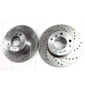 Cross Drilled Front Brake Rotors for E28