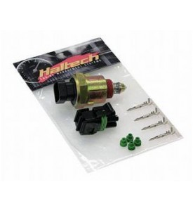 Haltech Idle Air Control Kit - Billet 1/4BSP 2 Port Housing & 2 Screw Style Motor - inc Plug and Pins