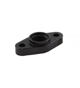 Billet AN-10 orb Turbo Drain adapter with Silicon O-ring.  52mm Mounting Holes - T3/T4 style fitment