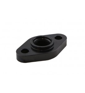 Billet AN-10 orb Turbo Drain adapter with Silicon O-ring.  52.4mm Mounting Holes - Large frame universal fit.