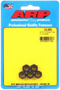 ARP Hardware - 5/16-18 black coarse hex nut kit