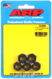 ARP Hardware - 7/16-14 black coarse hex nut kit