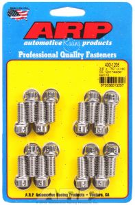 ARP Hardware - 3/8 x .750 drilled SS 12pt header bolt kit