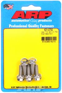 ARP Hardware - 1/4-20 x 0.750 hex SS bolts