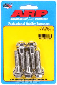 ARP Hardware - 3/8-16 x 1.500 hex 7/16 wrenching SS bolts