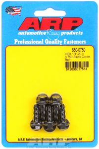 ARP Hardware - 1/4-20 x 0.750 hex black oxide bolts
