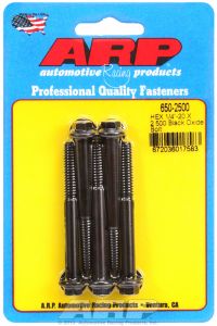 ARP Hardware - 1/4-20 X 2.500 hex black oxide bolts