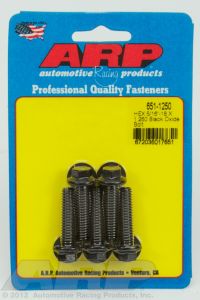 ARP Hardware - 1/4-20 X 4.750 hex black oxide bolts
