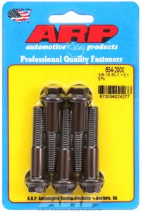 ARP Hardware - 3/8-16 x 2.000 hex 7/16 wrenching black oxide bolts