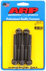 ARP Hardware - 3/8-16 x 2.750 hex 7/16 wrenching black oxide bolts