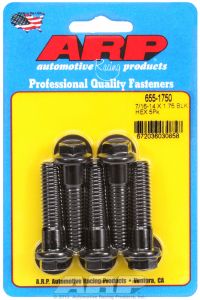 ARP Hardware - 7/16-14 X 1.750 hex 1/2 wrenching black oxide bolts