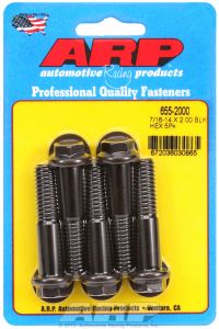 ARP Hardware - 7/16-14 X 2.000 hex 1/2 wrenching black oxide bolts