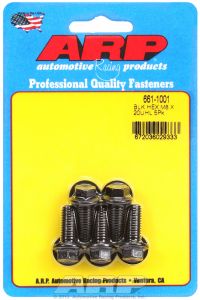 ARP Hardware - M8 x 1.25 x 20 hex black oxide bolts