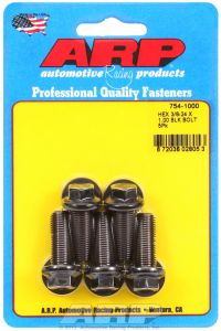 ARP Hardware - 3/8-24 x 1.000 hex 7/16 wrenching black oxide bolts