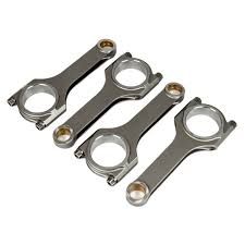 Honda B18C Forged Connecting Rod/ 4340 alloy/ H beam/ ARP 2000 bolts/ C-C Length 138mm (5.433") / BE bore: 48.006mm (1.890")/ BE width: 21.8mm (0.858") / PE bore: 21mm full float/ PE width: 22.9mm (0.900").