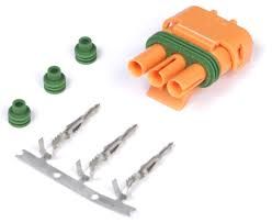 Plug and Pins Only - Delphi 3 pin GM Style MAP Sensor Orange