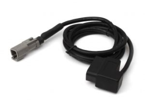 OBDII (typically 2008 onwards) CAN adaptor harness for Haltech IQ3 Street dash, Race dash & Racepak IQ3S, IQ3D, Universal CAN Interface Module (HT-06-230-VM-EFIUCAN) DTM2 to OBDII (Scan tool style, male pins, female connector) connector 58"/1.4m cable