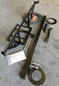 BMW 2002 Front Single Tube Brace and Rear Shock brace with Battery Relocation kit ( Less engine Torque Brace )