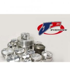 JE Forged pistons for 4 cylinder L16-L20B,KA24,SR20 Set of 4 with wrist pins and JE rings    Flat Top Only 