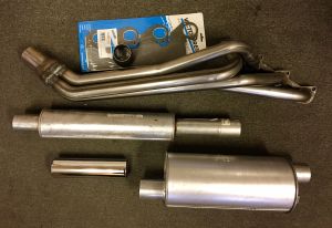 BMW M10 LONG Headers 2002 or 320i WITH Exhaust Components. 