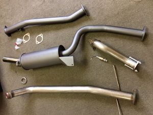 3 Piece Starion Exhaust System with HKS Cat Back Exhaust